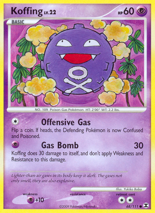 Koffing 68/111 Common | Rising Rivals | Pokemon Card
