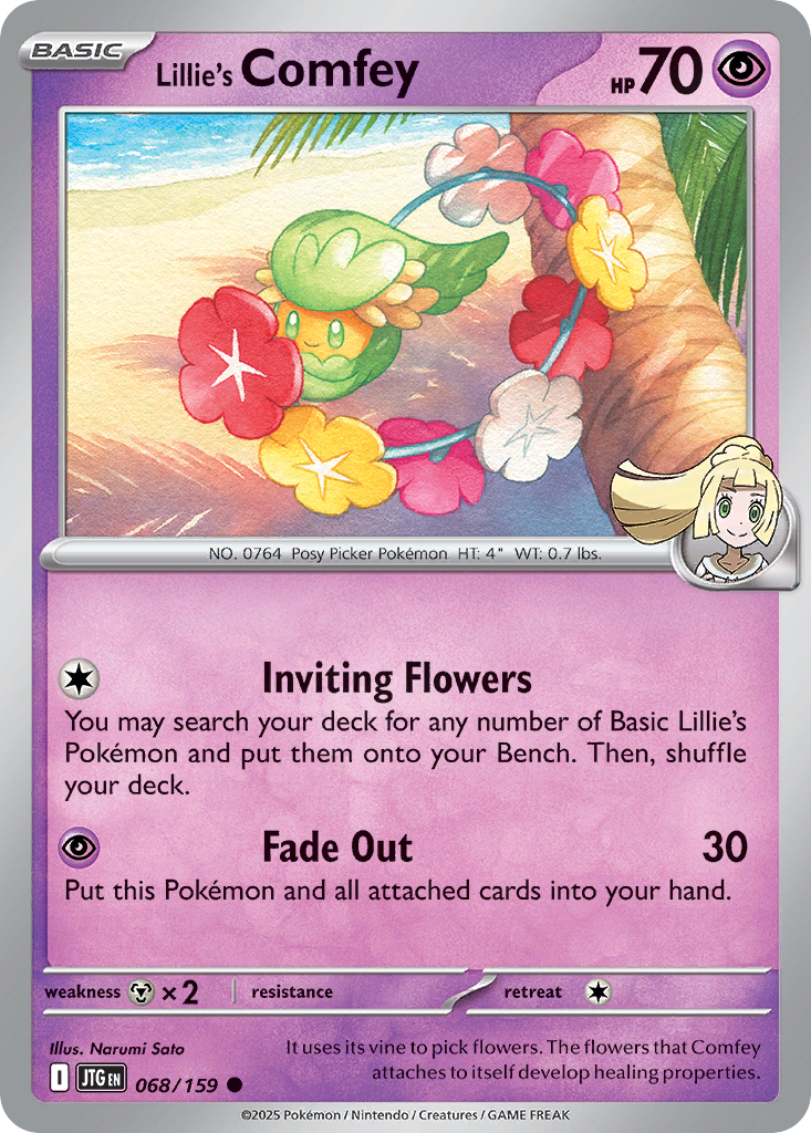 Lillie's Comfey 68/159 Common | Journey Together | Pokemon Card