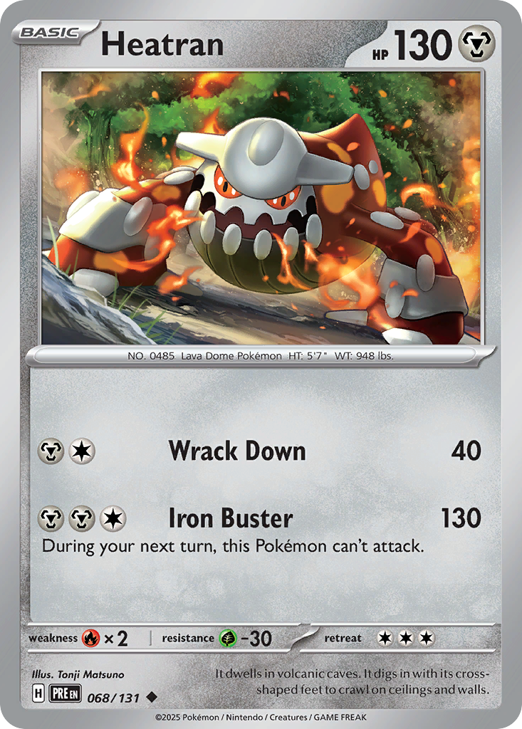Heatran 68/131 Uncommon | Prismatic Evolutions | Pokemon Card