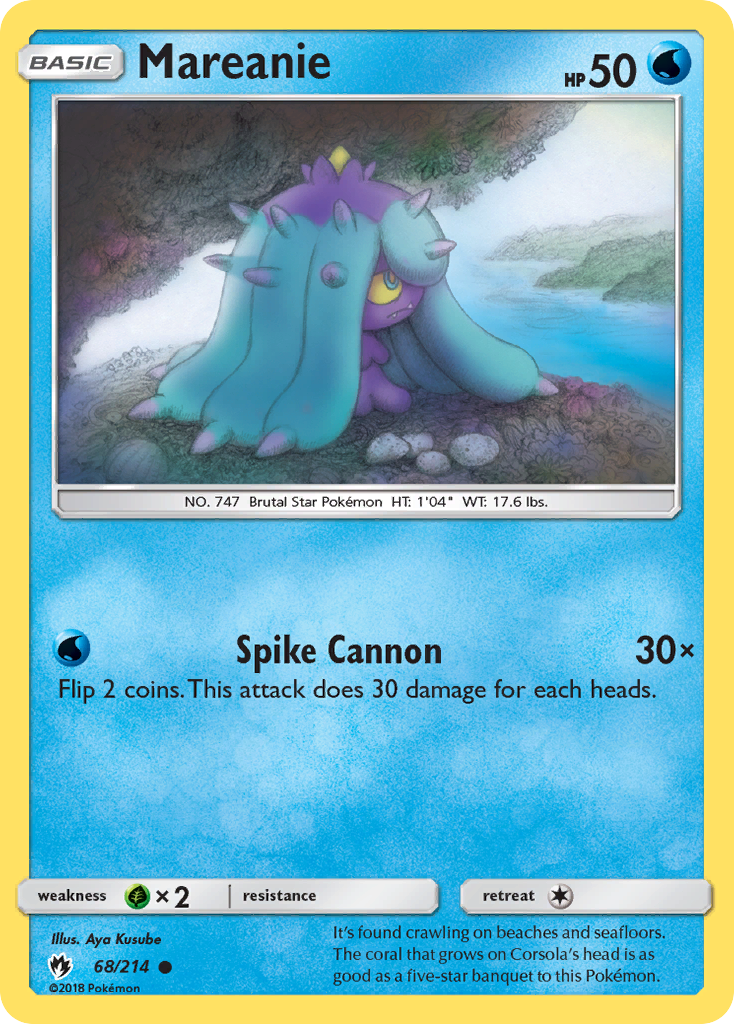pokemon card values 2018 Mareanie 68/214 Common | Lost Thunder