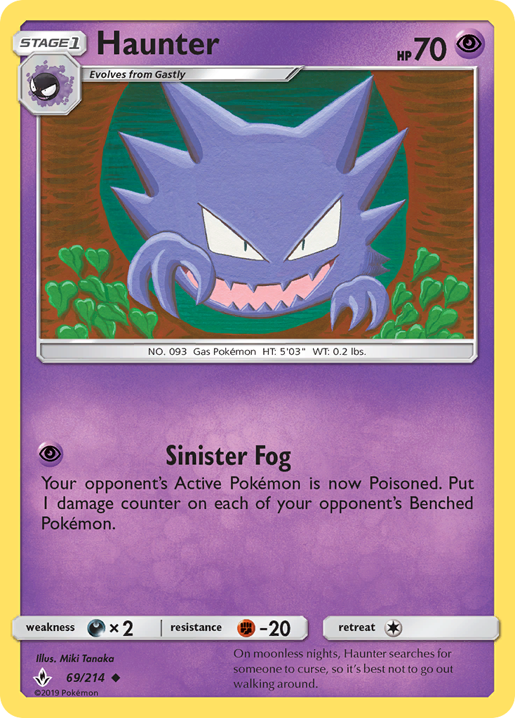 Haunter 69/214 Uncommon | Unbroken Bonds | Pokemon Card