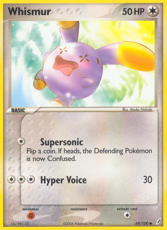 Whismur 69/100 Common | Crystal Guardians | Pokemon Card