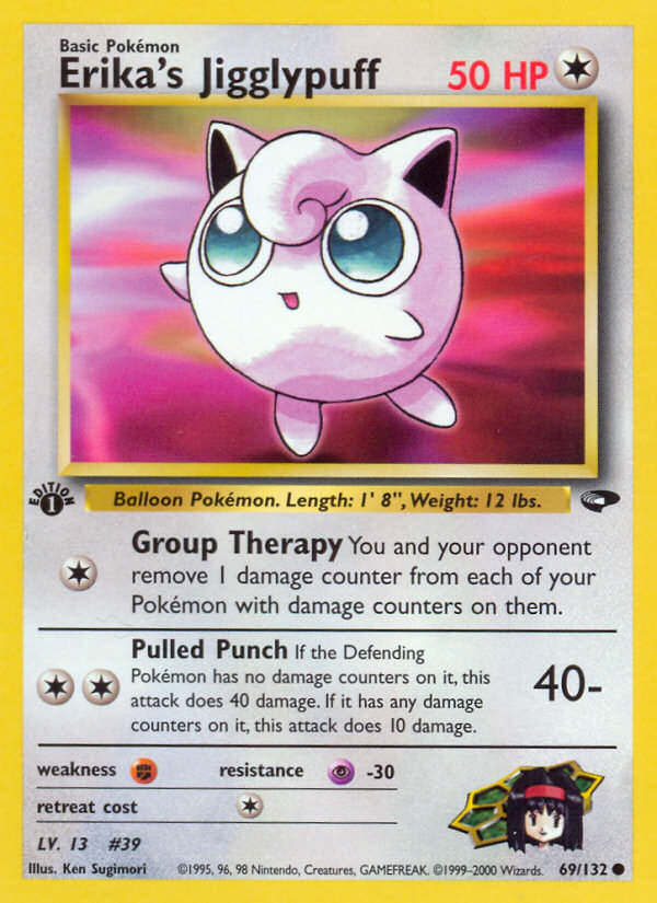 Erika's Jigglypuff 69/132 Common | Gym Challenge | Pokemon Card