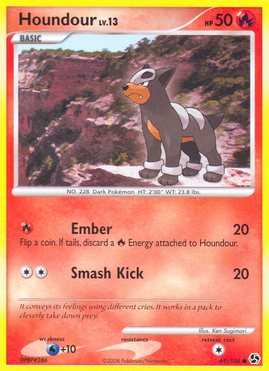 Houndour 69/106 Common | Great Encounters | Pokemon Card