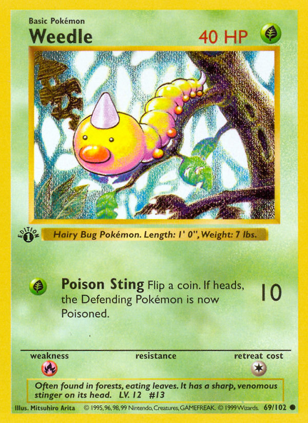 Weedle 69/102 Common | Base | Pokemon Card