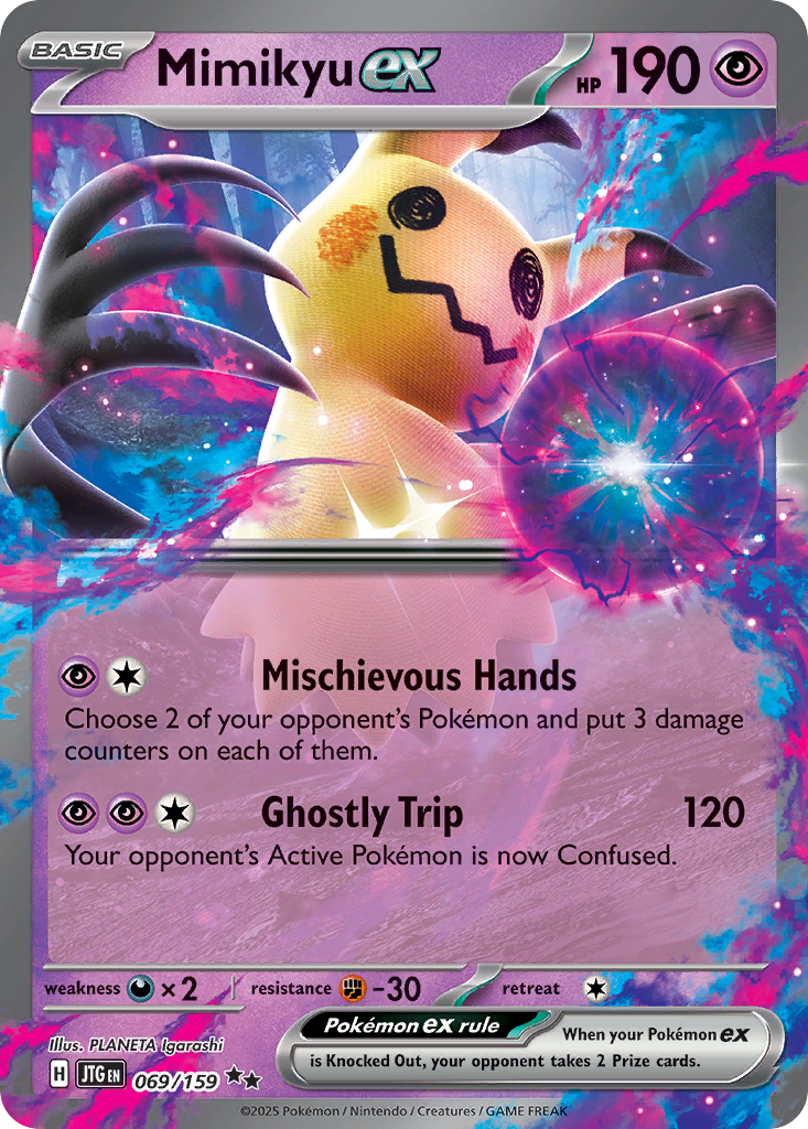 Mimikyu ex 69/159 Double Rare | Journey Together | Pokemon Card
