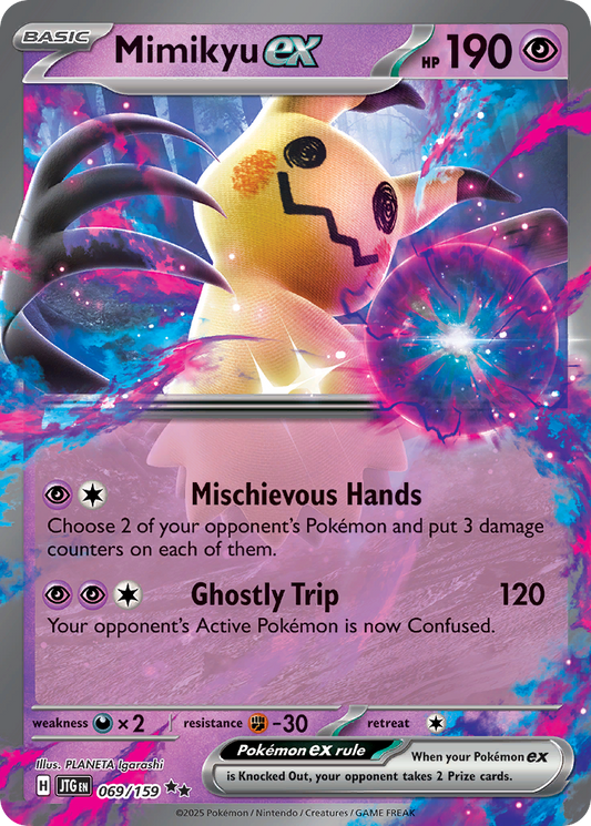 Mimikyu ex 69/159 Double Rare | Journey Together | Pokemon Card