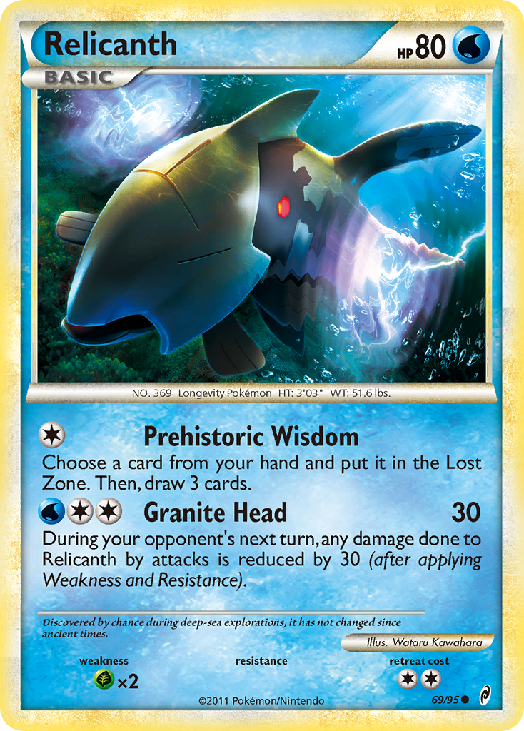 Relicanth 69/95 Common | Call of Legends | Pokemon Card
