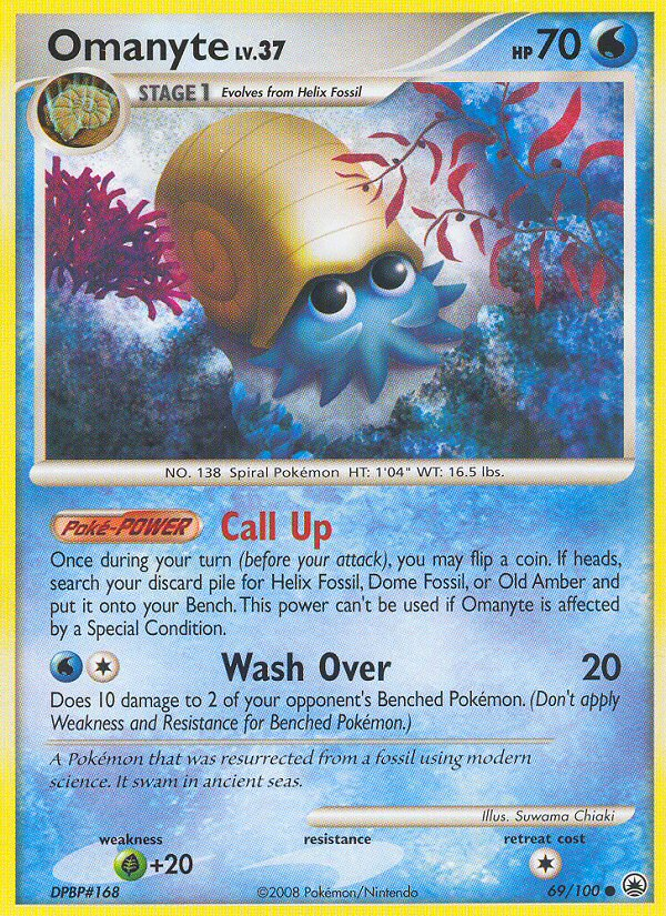 Omanyte 69/100 Common | Majestic Dawn | Pokemon Card