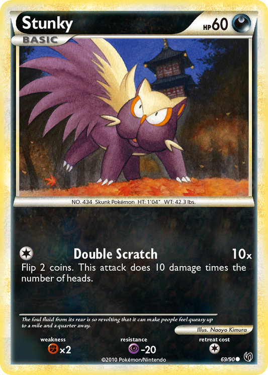 Stunky 69/90 Common | HS—Undaunted | Pokemon Card