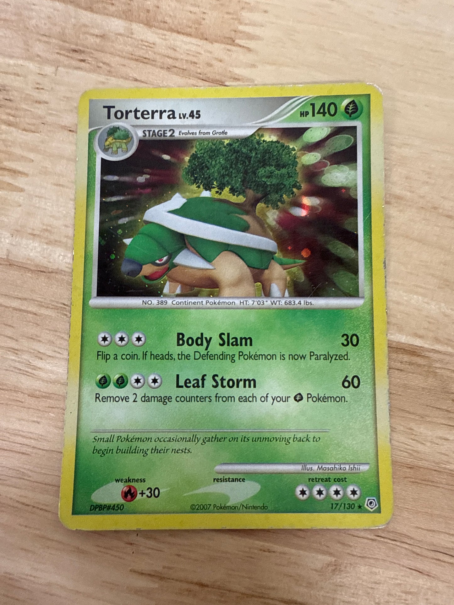 Torterra 17/130 Rare Holo | Diamond & Pearl | Pokemon Card