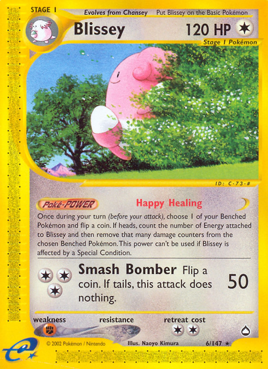 Blissey 6/147 Rare | Aquapolis | Pokemon Card