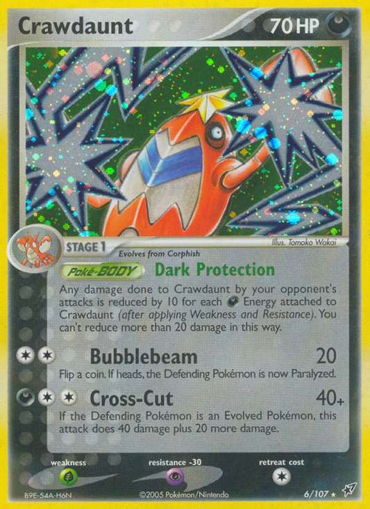 Crawdaunt 6/107 Rare Holo | Deoxys | Pokemon Card