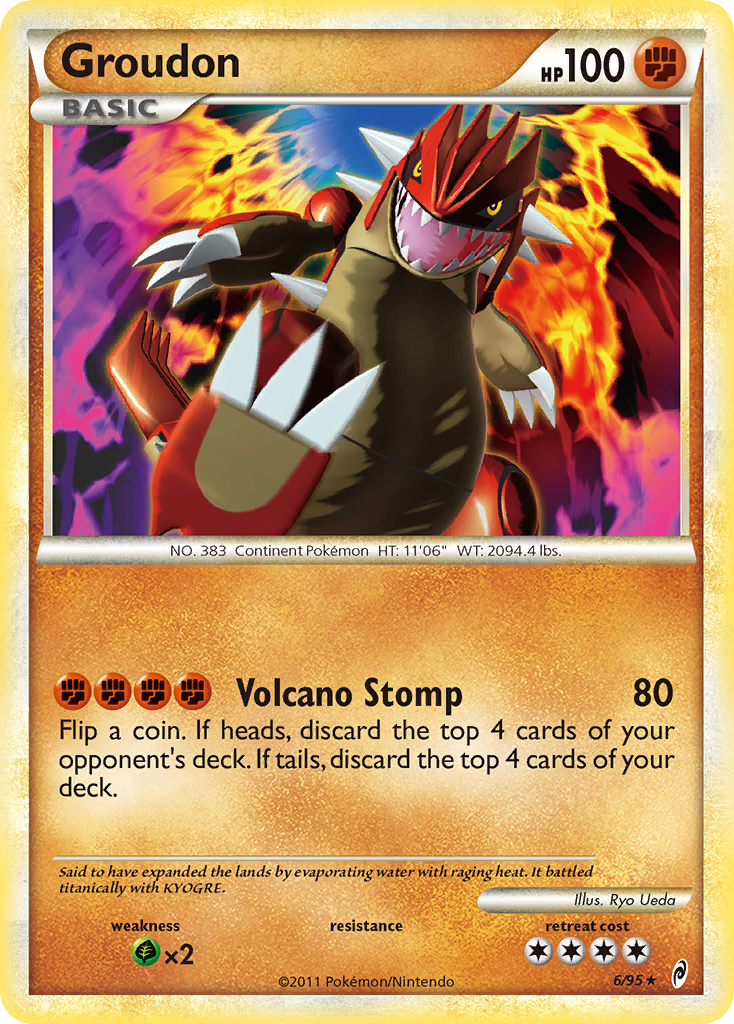 Groudon 6/95 Rare Holo | Call of Legends | Pokemon Card