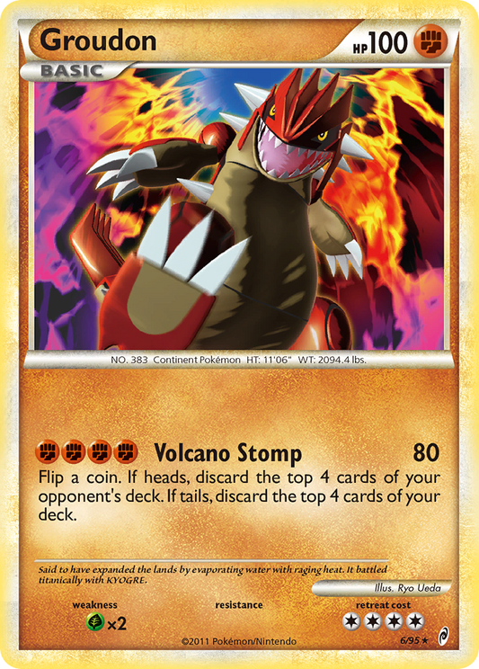 Groudon 6/95 Rare Holo | Call of Legends | Pokemon Card
