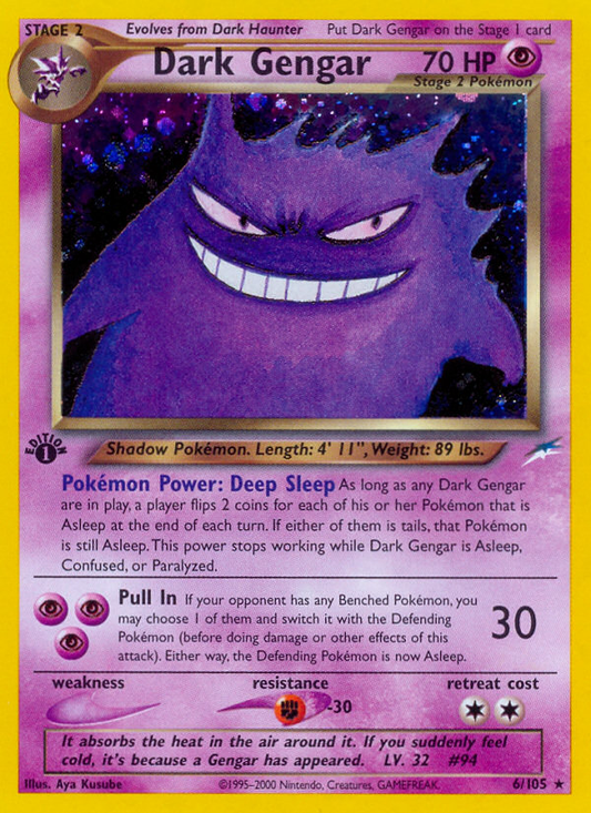 Dark Gengar 6/105 Rare Holo | Neo Destiny | Pokemon Card