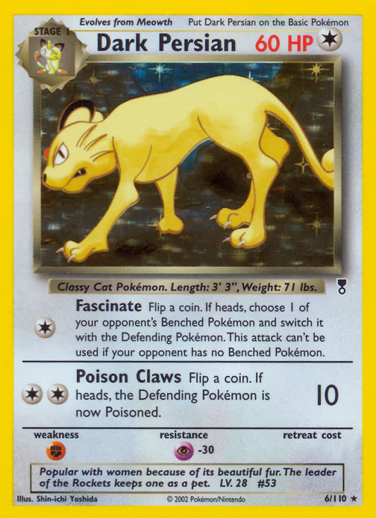 Dark Persian 6/110 Rare Holo | Legendary Collection | Pokemon Card