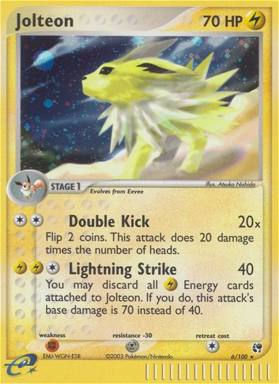 Jolteon 6/100 Rare Holo | Sandstorm | Pokemon Card