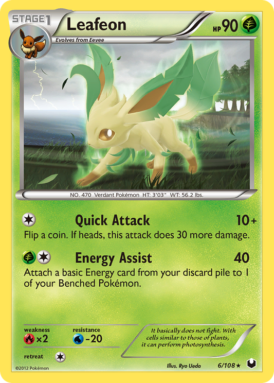 Leafeon 6/108 Rare | Dark Explorers | Pokemon Card