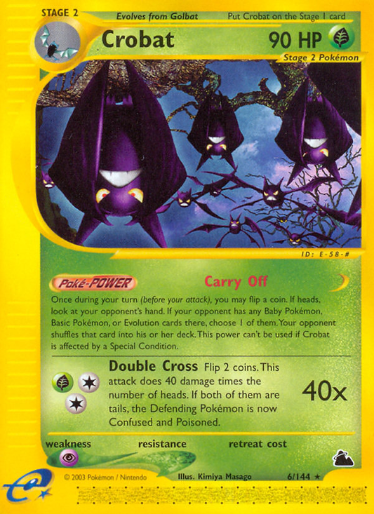 Crobat 6/144 Rare | Skyridge | Pokemon Card