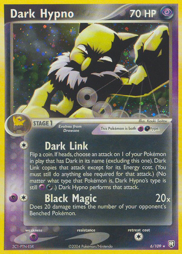 Dark Hypno 6/109 Rare Holo | Team Rocket Returns | Pokemon Card