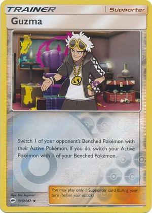 Guzma 115/147 Reverse Holo | Burning Shadows | Pokemon Card