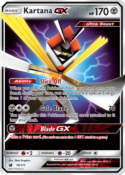 Kartana-GX 70/111 Rare Holo GX | Crimson Invasion | Pokemon Card