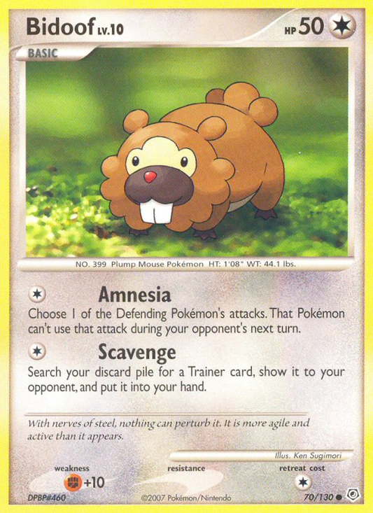 Bidoof 70/130 Common | Diamond & Pearl | Pokemon Card