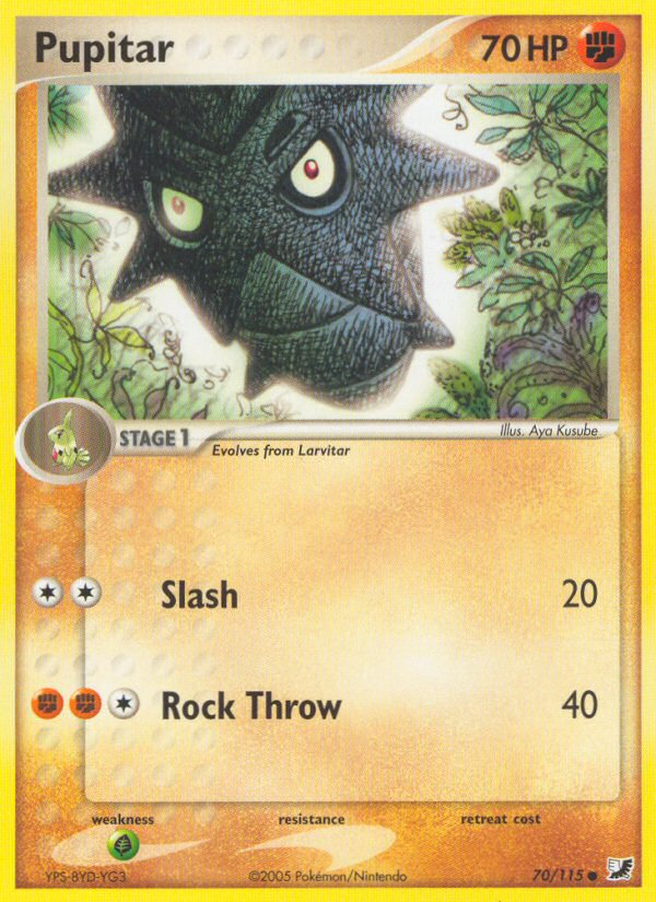 Pupitar 70/115 Common | Unseen Forces | Pokemon Card