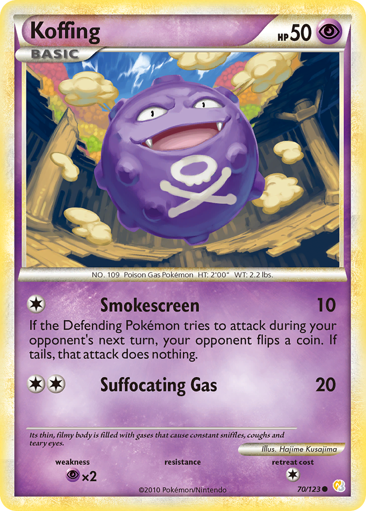 Koffing 70/123 Common | HeartGold & SoulSilver | Pokemon Card