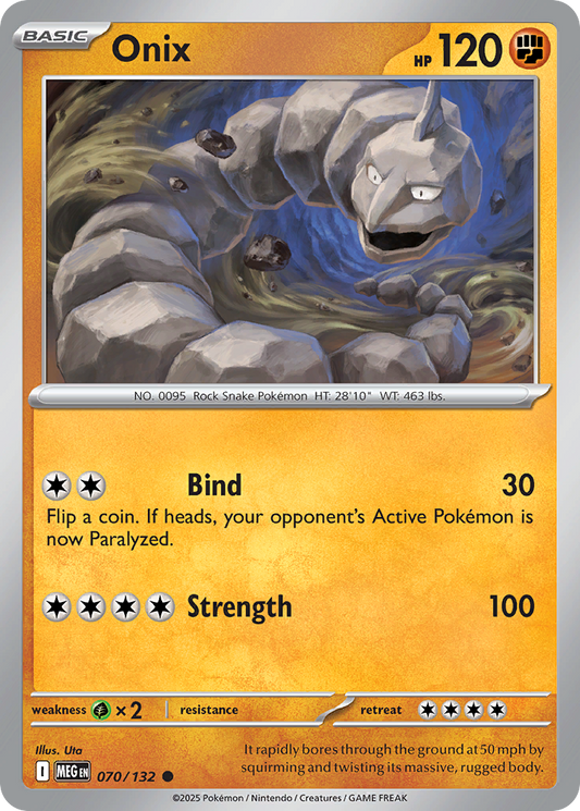 Onix 70/132 Common | Mega Evolution | Pokemon Card