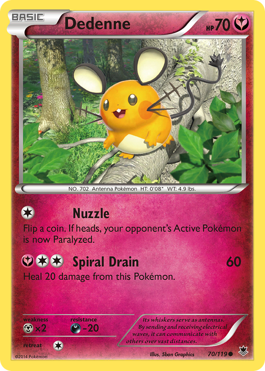 Dedenne 70/119 Common | Phantom Forces | Pokemon Card