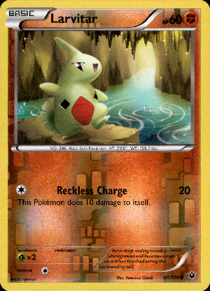 Larvitar 40/124 Reverse Holo | Fates Collide | Pokemon Card
