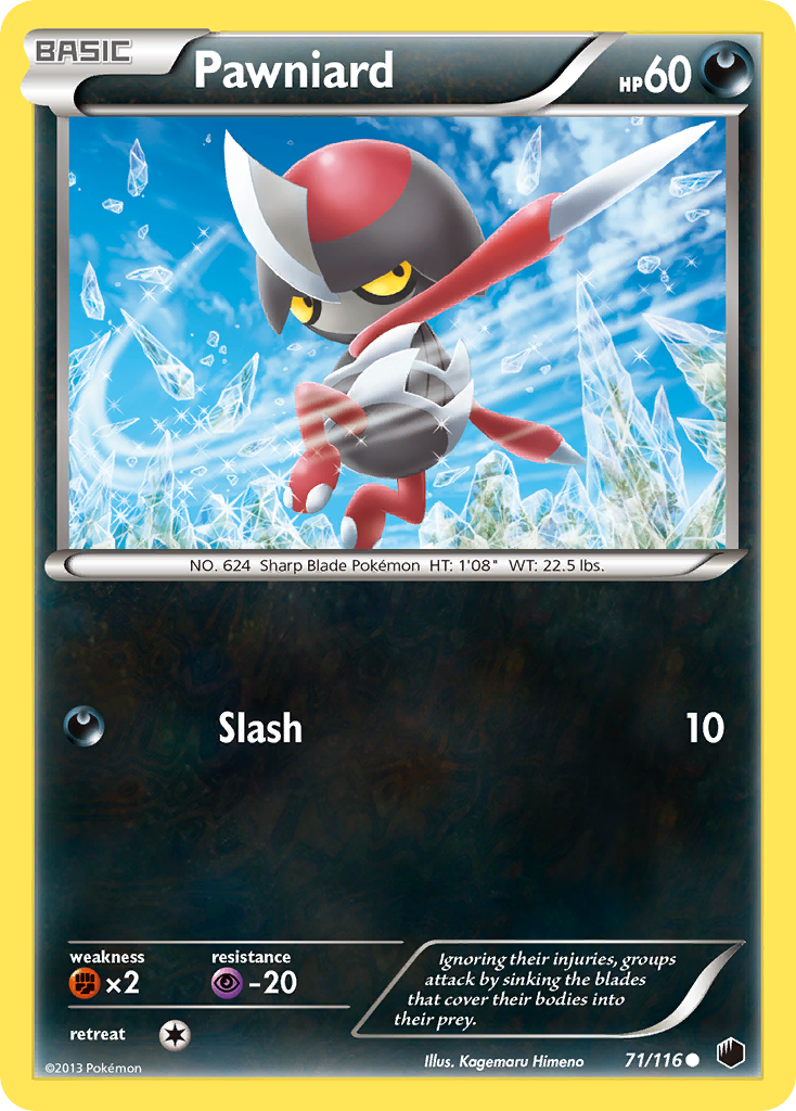 pokemon pawniard card Pawniard 71/83 Common | Plasma Freeze
