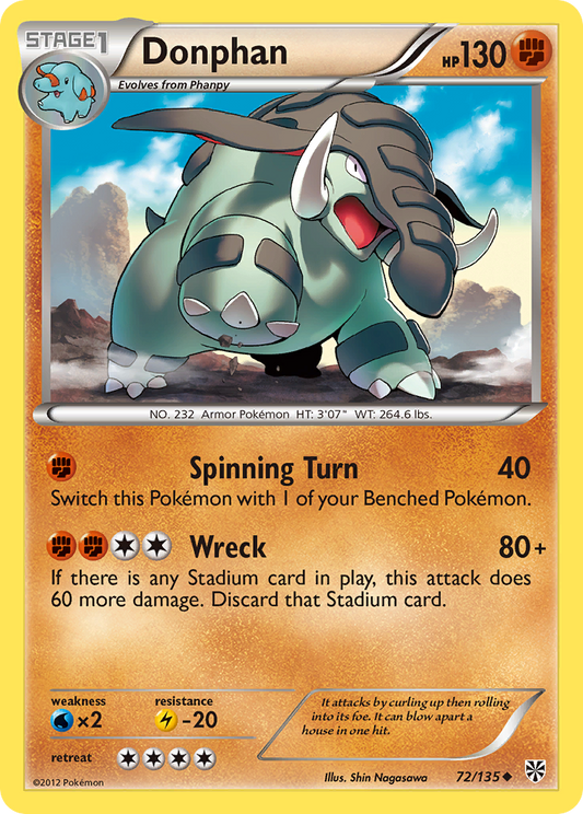 Donphan 72/135 Uncommon | Plasma Storm | Pokemon Card