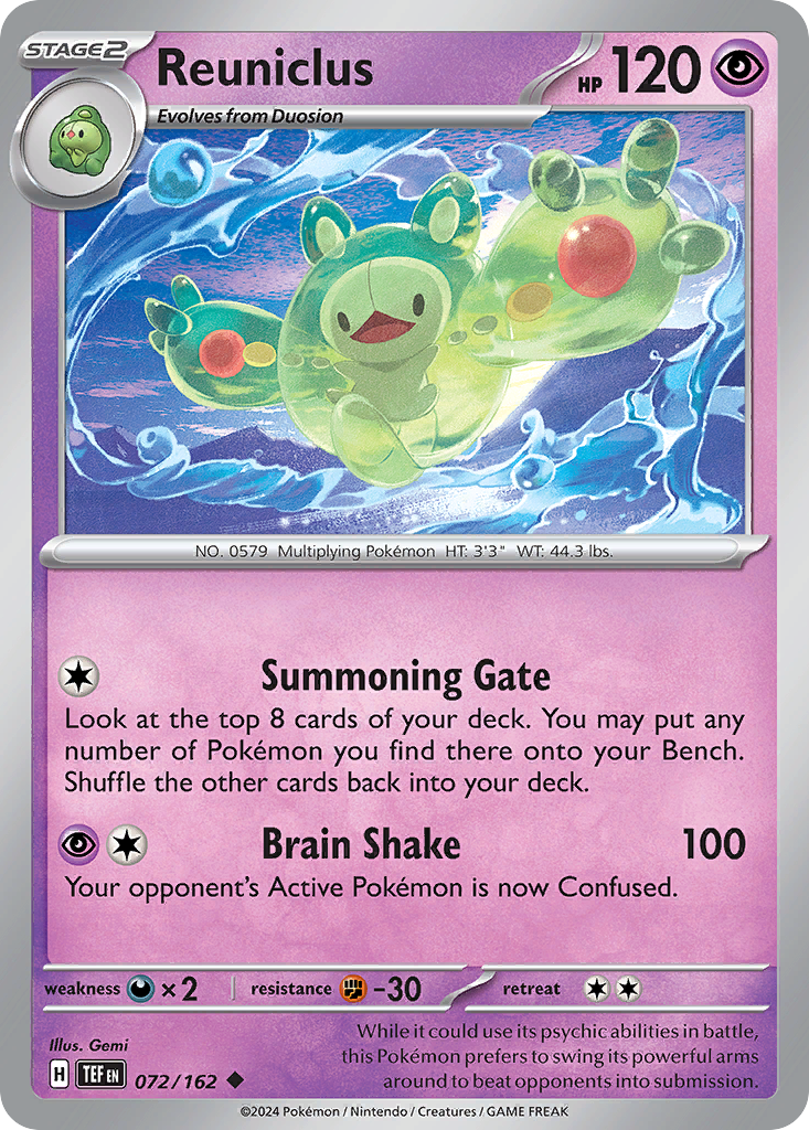 Reuniclus 72/162 Uncommon | Temporal Forces | Pokemon Card