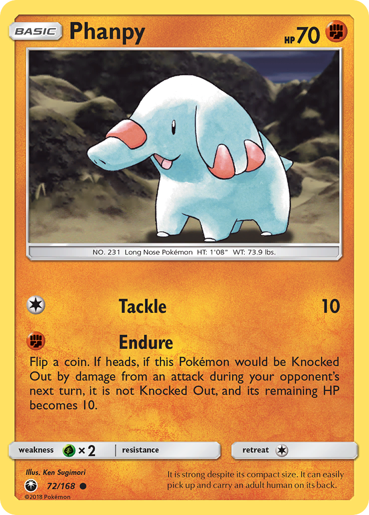 Phanpy 72/168 Common | Celestial Storm | Pokemon Card