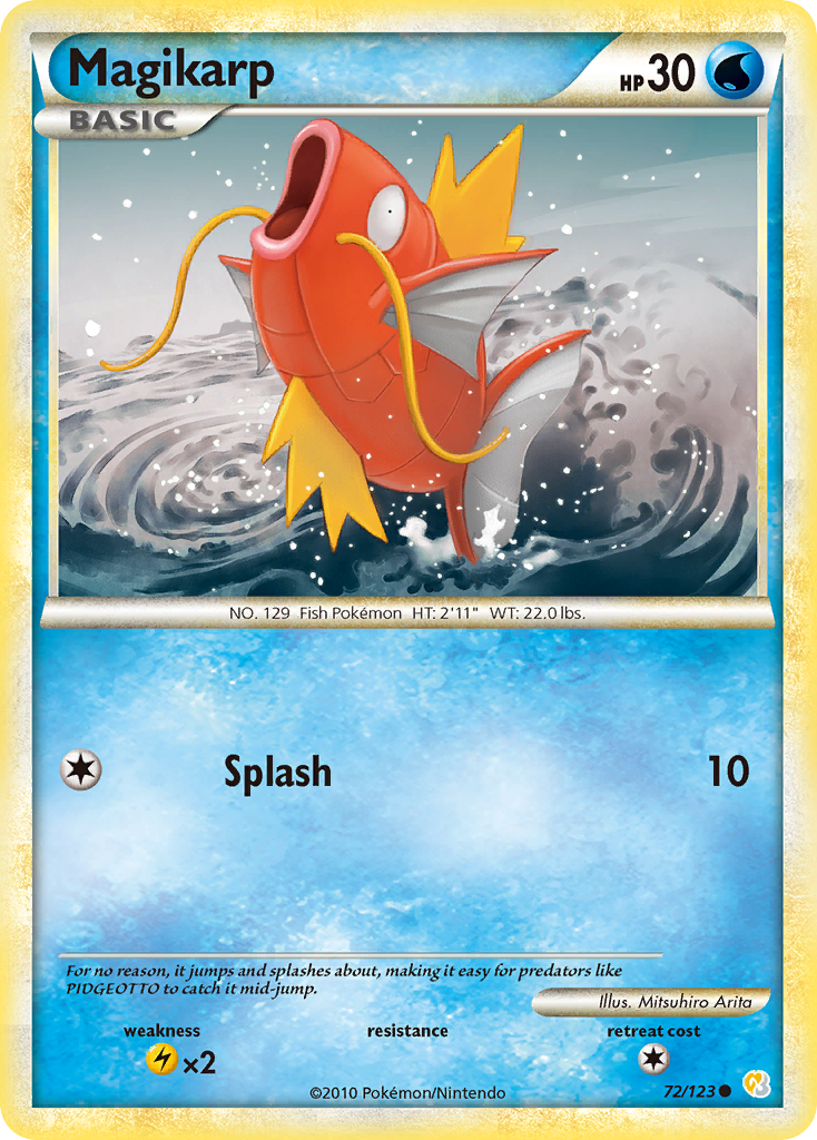 Magikarp 72/123 Common | HeartGold & SoulSilver | Pokemon Card
