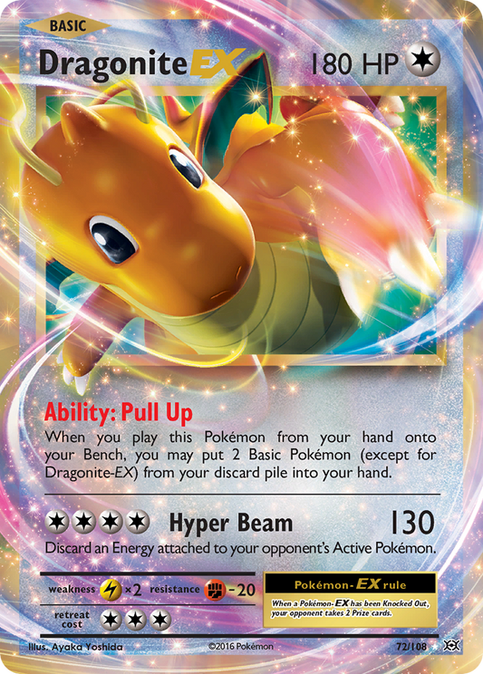 Dragonite-EX 72/108 Rare Holo EX | Evolutions | Pokemon Card