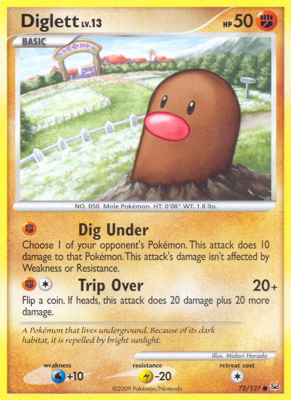 Diglett 72/127 Common | Platinum | Pokemon Card