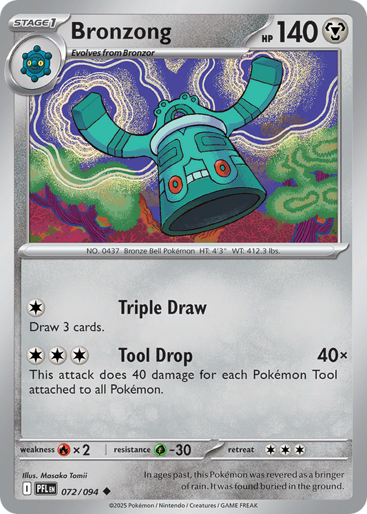 Bronzong 72/94 Uncommon | Phantasmal Flames | Pokemon Card