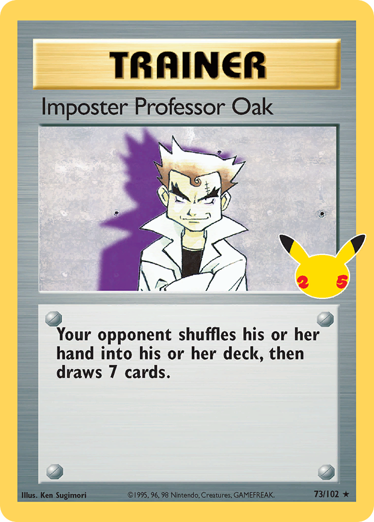 Imposter Professor Oak 73/25 Classic Collection | Celebrations: Classic Collection | Pokemon Card