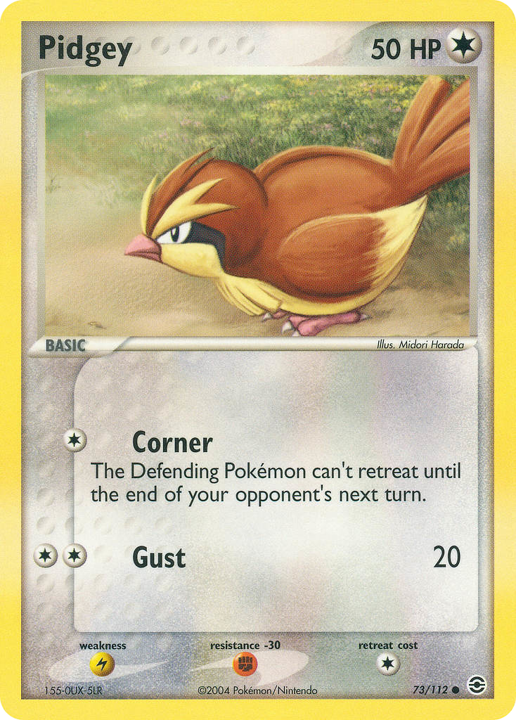 Pidgey 73/112 Common | FireRed & LeafGreen | Pokemon Card