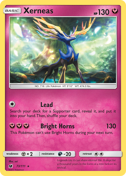 Xerneas 73/111 Rare Holo | Crimson Invasion | Pokemon Card