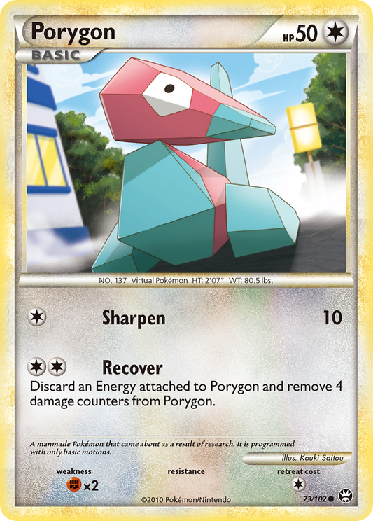 Porygon 73/102 Common | HS—Triumphant | Pokemon Card