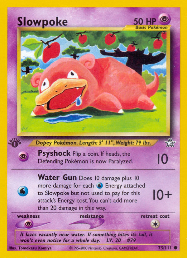 Slowpoke 73/111 Common | Neo Genesis | Pokemon Card