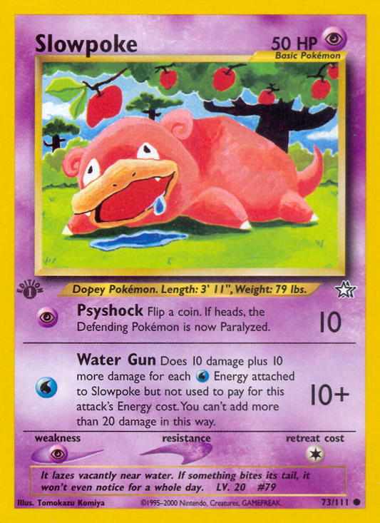 Slowpoke 73/111 Common | Neo Genesis | Pokemon Card
