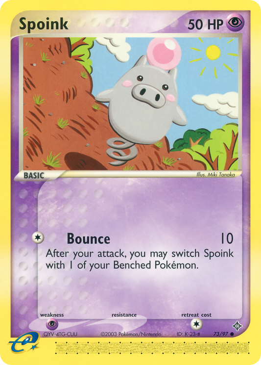Spoink 73/97 Common | Dragon | Pokemon Card