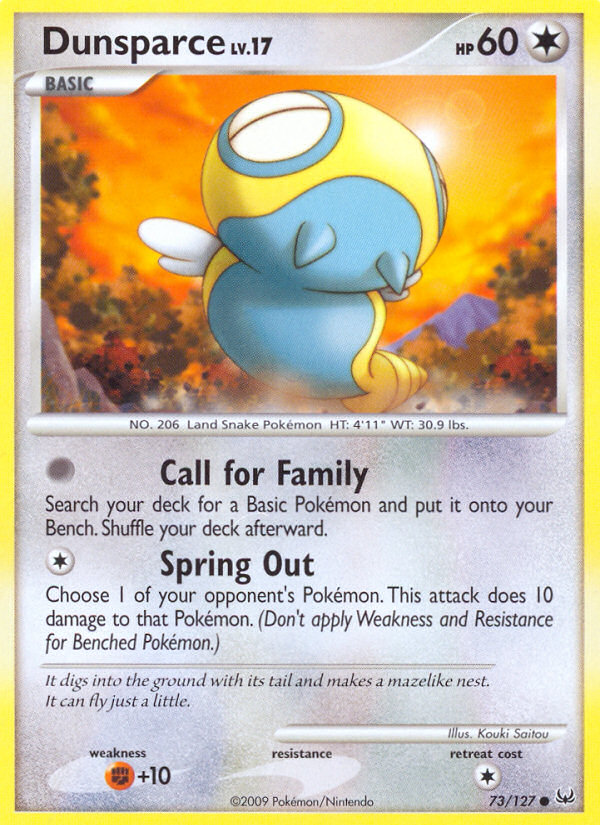 Dunsparce 73/127 Common | Platinum | Pokemon Card