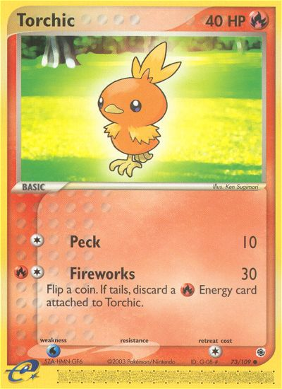 Torchic 73/109 Common | Ruby & Sapphire | Pokemon Card